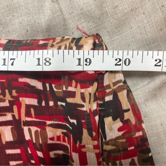 Dressbarn red and orange fall midi skirt women’s 18W - Picture 10 of 10